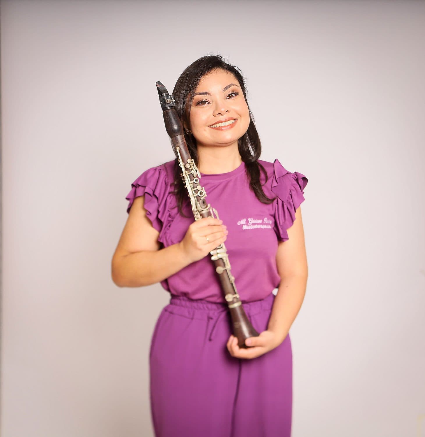 Geisiane Rocha com o clarinete